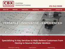 Tablet Screenshot of cbxcorp.com